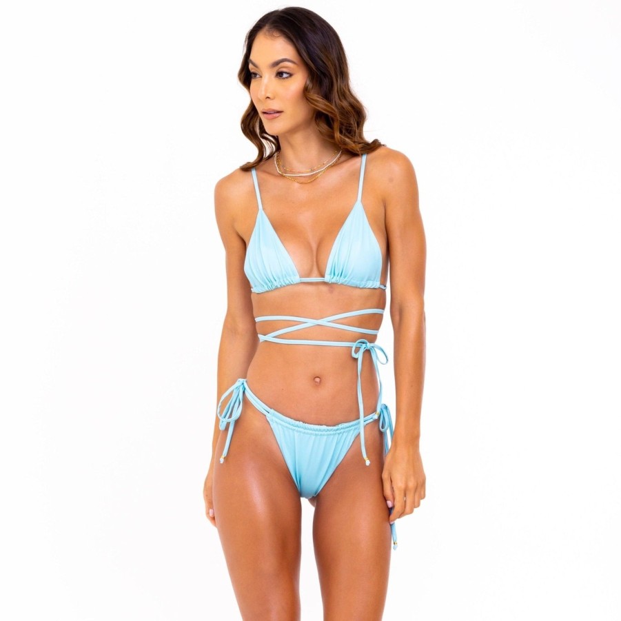 Swim SOAH Side Ties | Indigo Mint Bottom