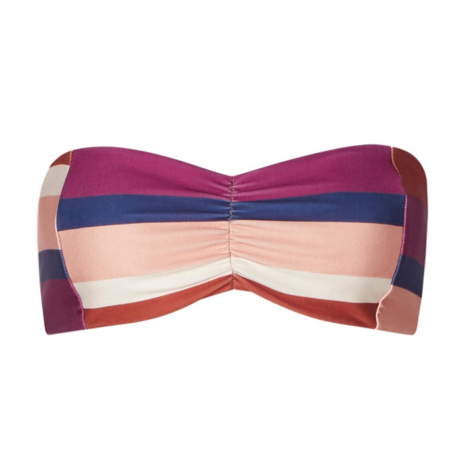 Swim SOAH Strapless | Eden Strapless Sunset Top