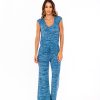 Women SOAH Jumpsuit | Tatiana Blue Jersey Jumpsuit