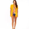 Women SOAH Cover Ups | Harper Yellow T-Shirt Dress