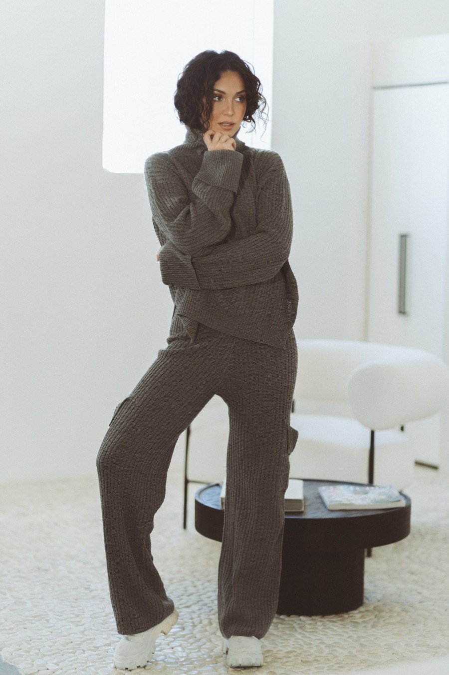 Women SOAH Cozy Knits | Zoey Lounge Cargo Pants