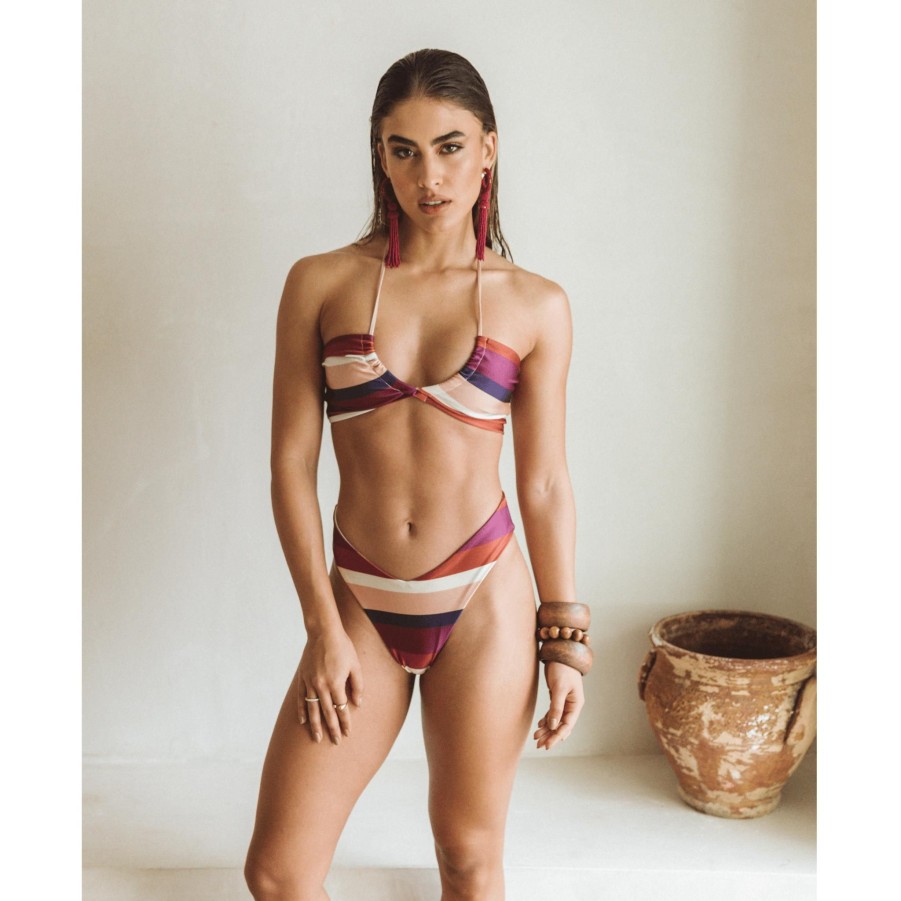 Swim SOAH Halter | Alicia Sunset Halter Bikini Top