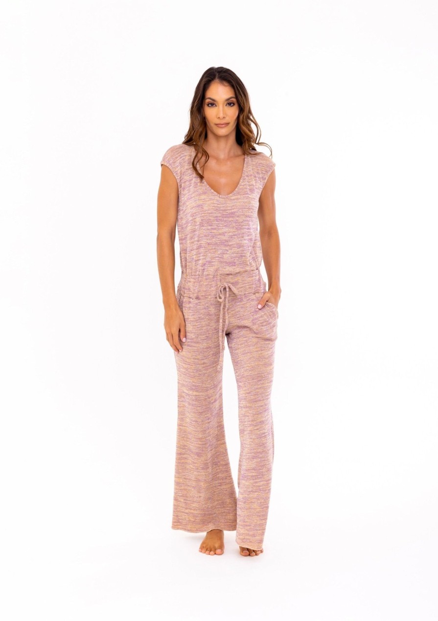 Women SOAH Jumpsuit | Tatiana Pink Jersey Jumpsuit