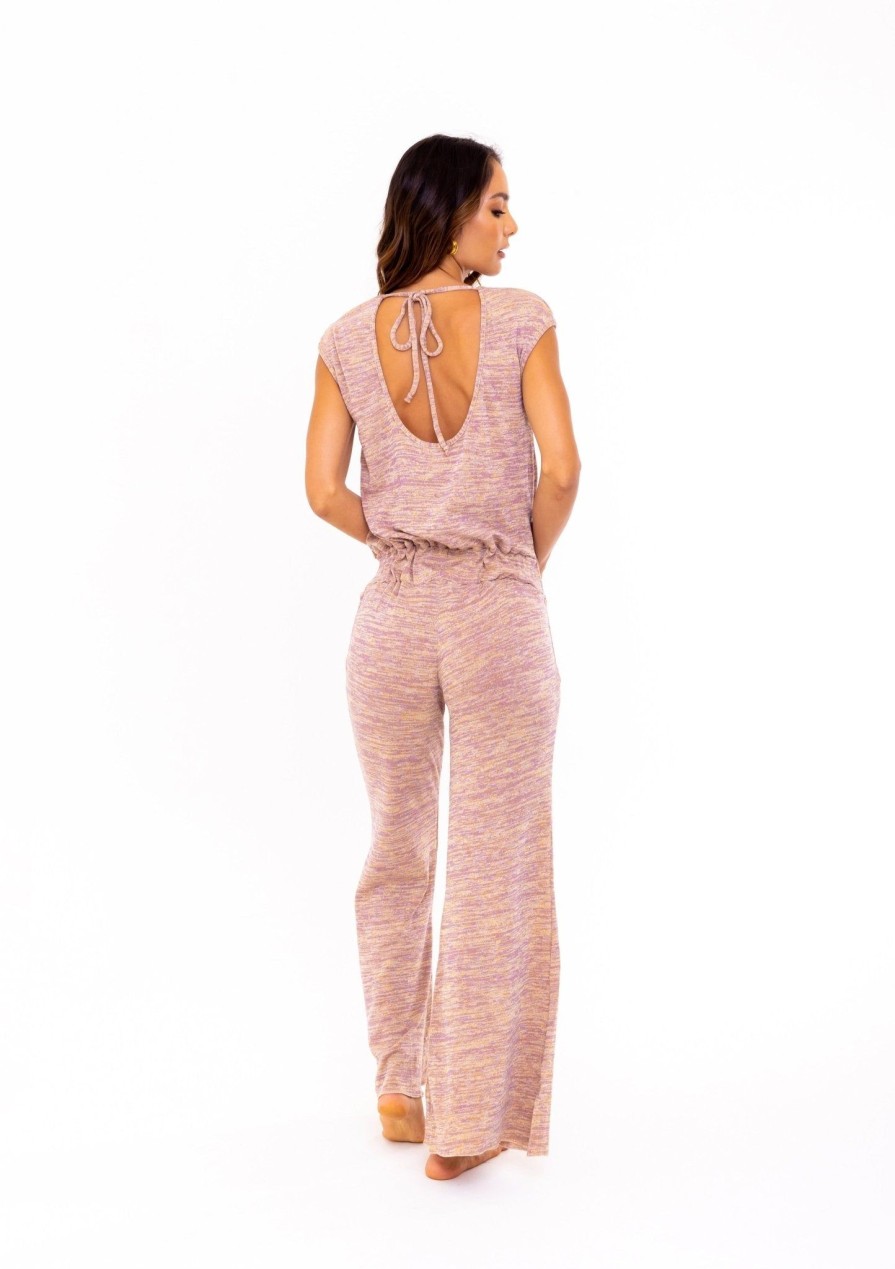 Women SOAH Jumpsuit | Tatiana Pink Jersey Jumpsuit