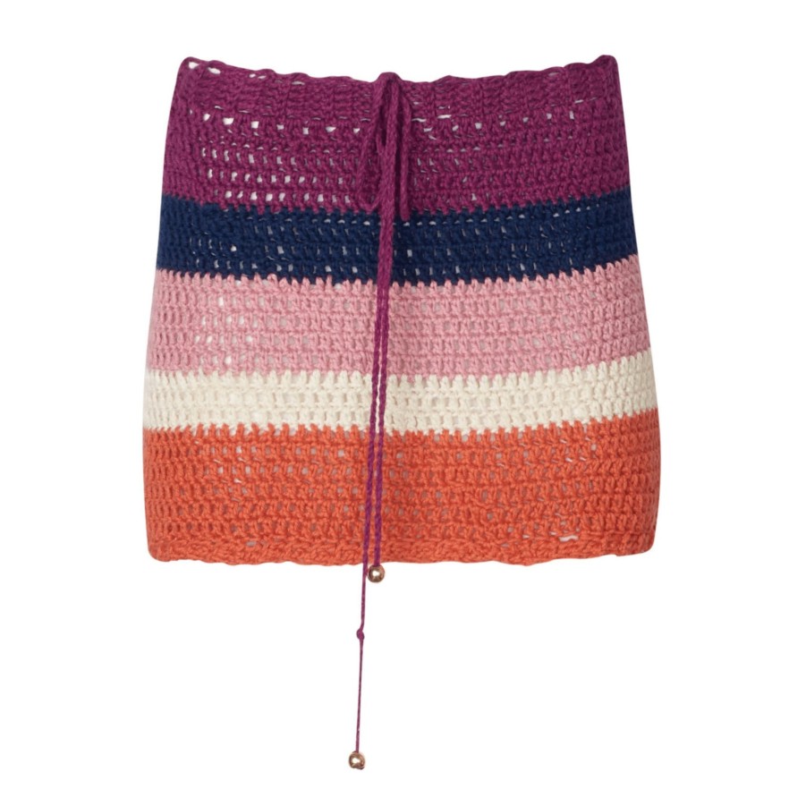 Women SOAH Skirts | Kaia Sunset Crochet Mini Skirt