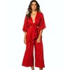 Women SOAH Tops | Sunny Red Wrap Blouse