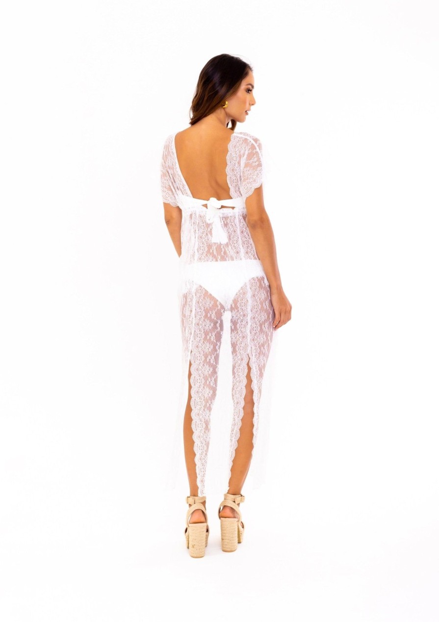 Women SOAH Cover Ups | Matilda White Slip Dress