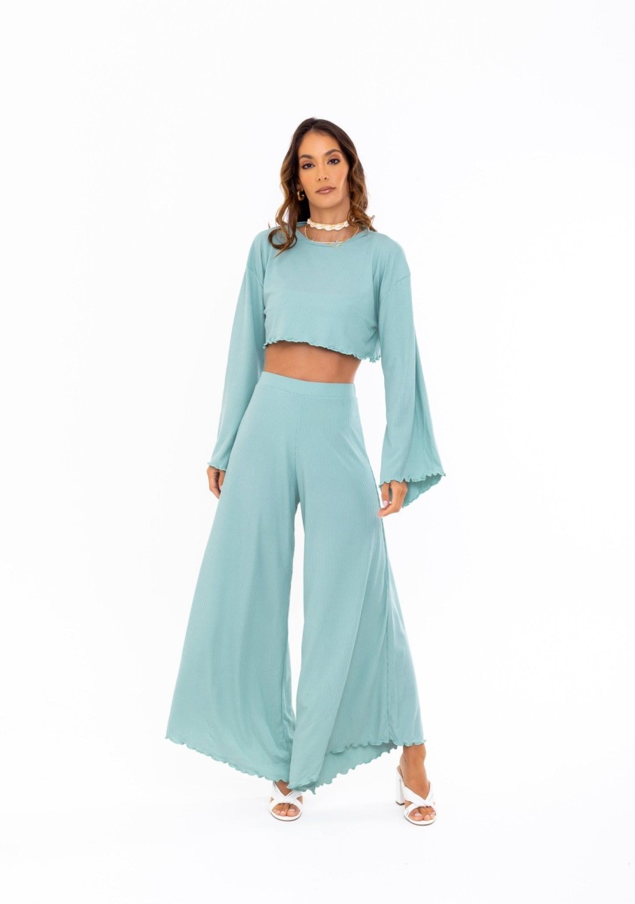 Women SOAH Tops | Breezy Clear Skies Crop Top