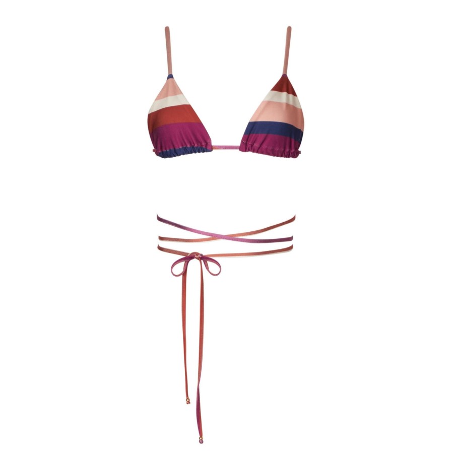 Swim SOAH Triangle | Indigo Sunset Criss Cross Triangle Top