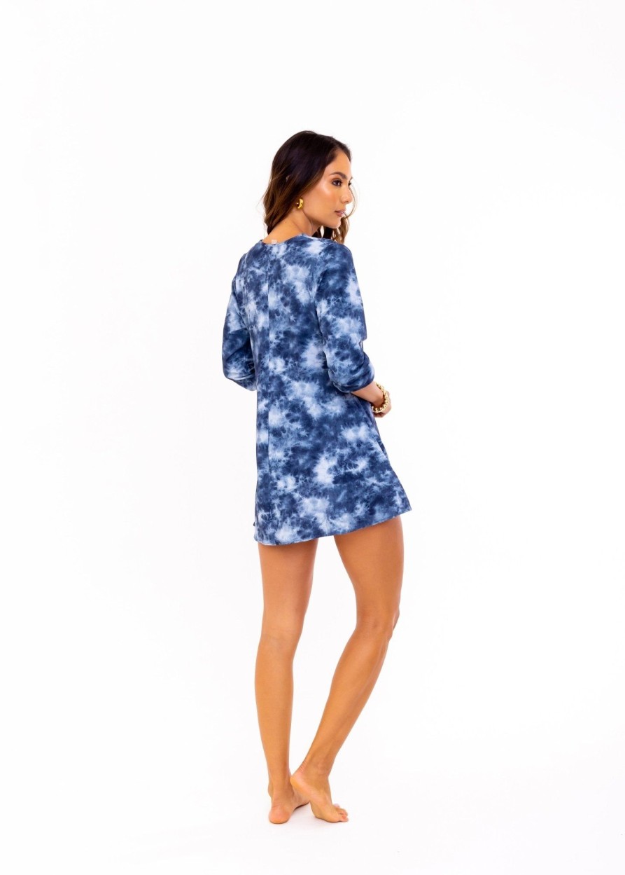 Women SOAH Cover Ups | Amaya Grey Tie Dye Dress