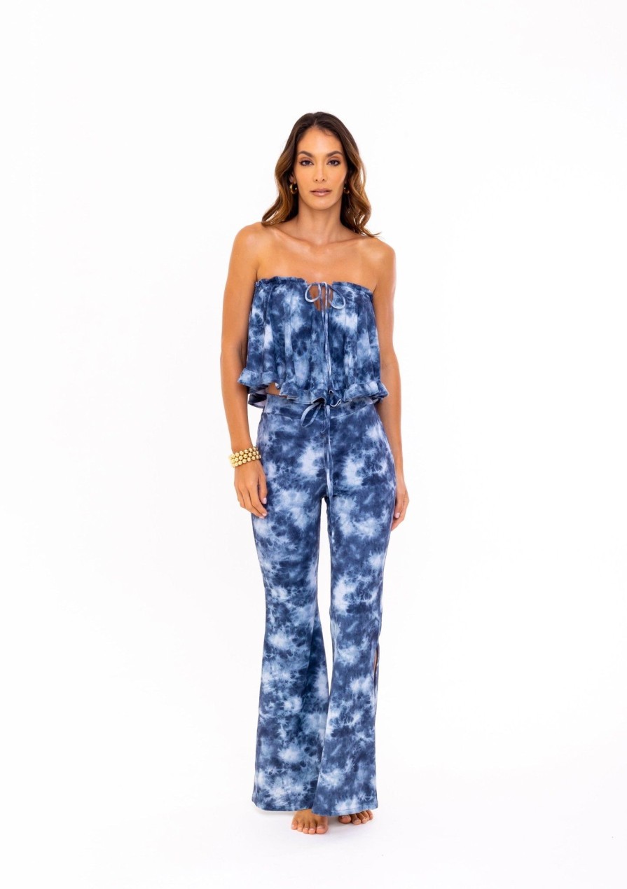 Women SOAH Pants | Bardot Grey Tie Dye Lounge Pants