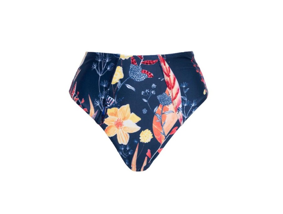 Swim SOAH Hight Waisted | Mila Yellow Floral High Waisted Bottom