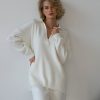 Women SOAH Cozy Knits | Nalla Milk Polo Oversized Sweater