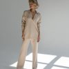 Women SOAH Cozy Knits | Lana Cream Wide Leg Pants