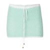 Women SOAH Skirts | Kaia Pastel Green Crochet Mini Skirt