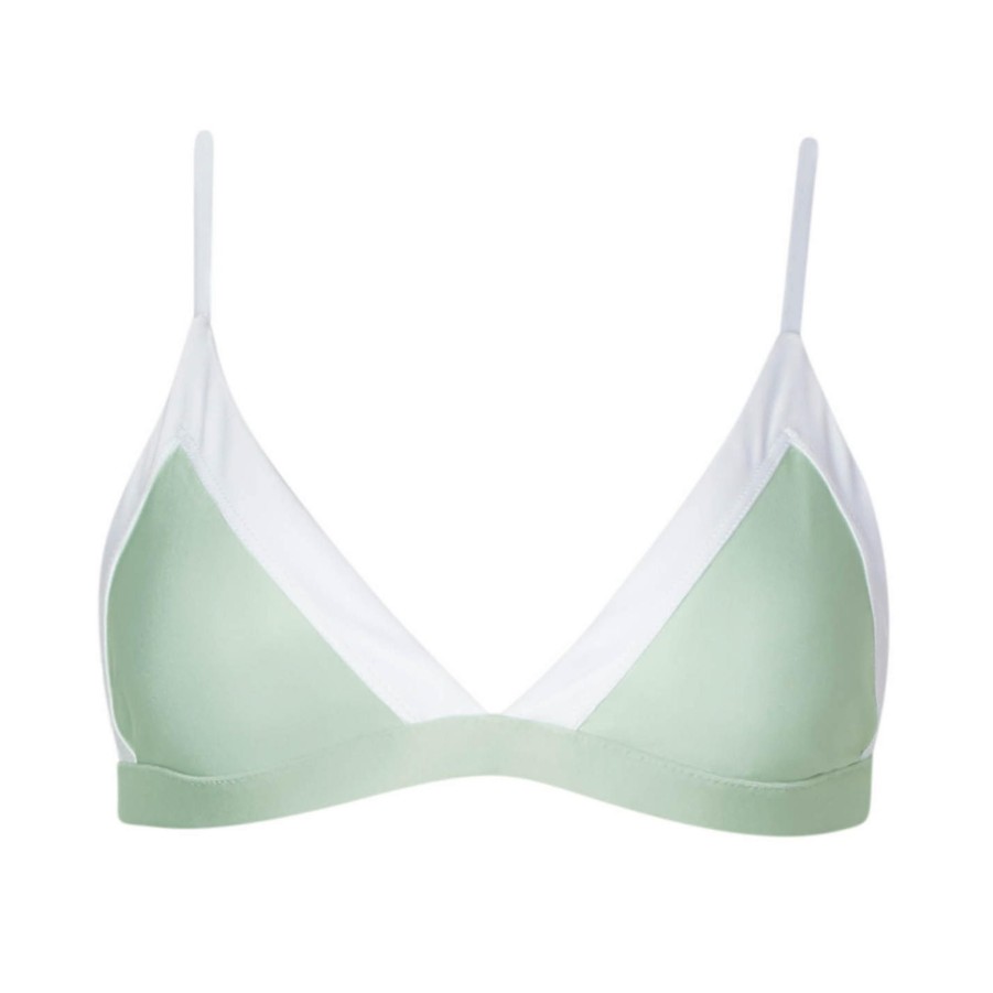 Swim SOAH Triangle | Sandy Pastel Green Triangle Top